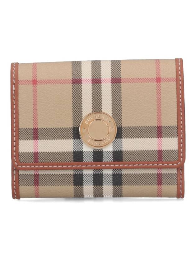 Burberry Check Half Wallet Beige