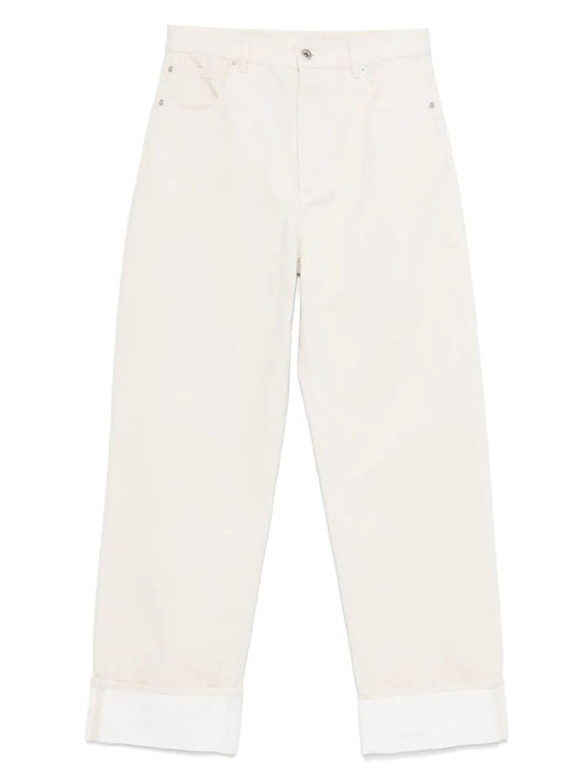 Bottega Veneta Women Back Print Straight Leg Jeans