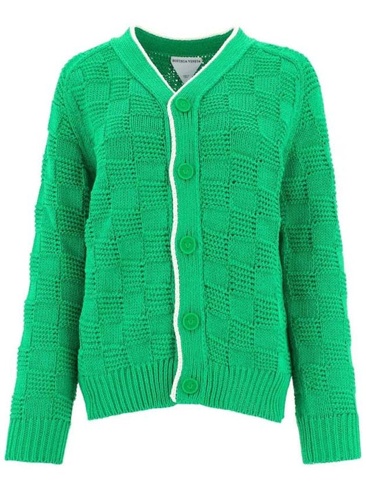 Bottega Veneta Women's Intrecciato Cardigan Green