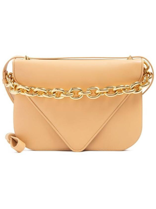 Bottega Veneta Mounted Chain Medium Shoulder Bag Almond