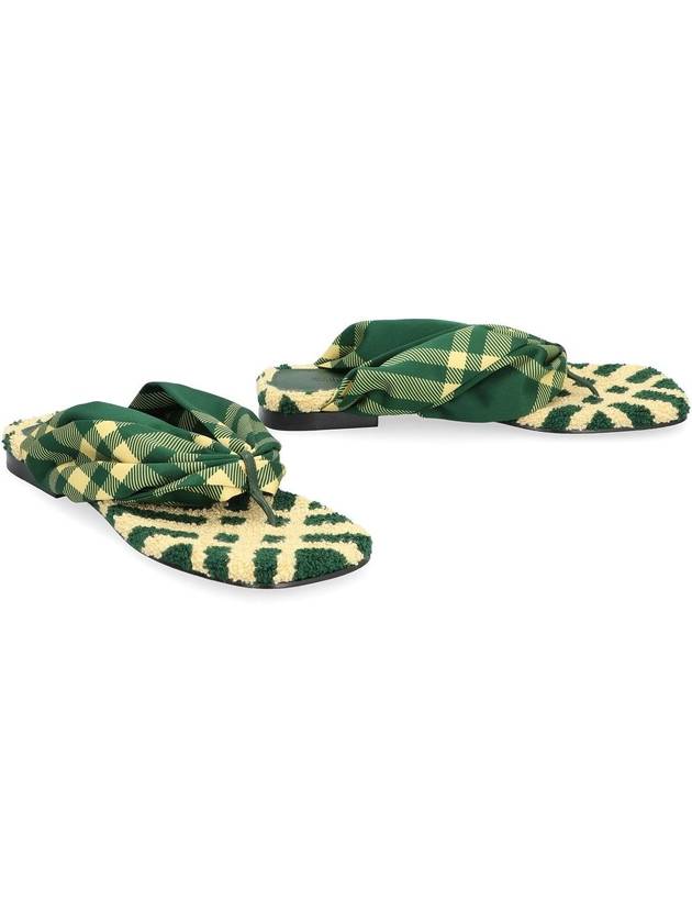 Burberry Check Pool flat slides 8080145