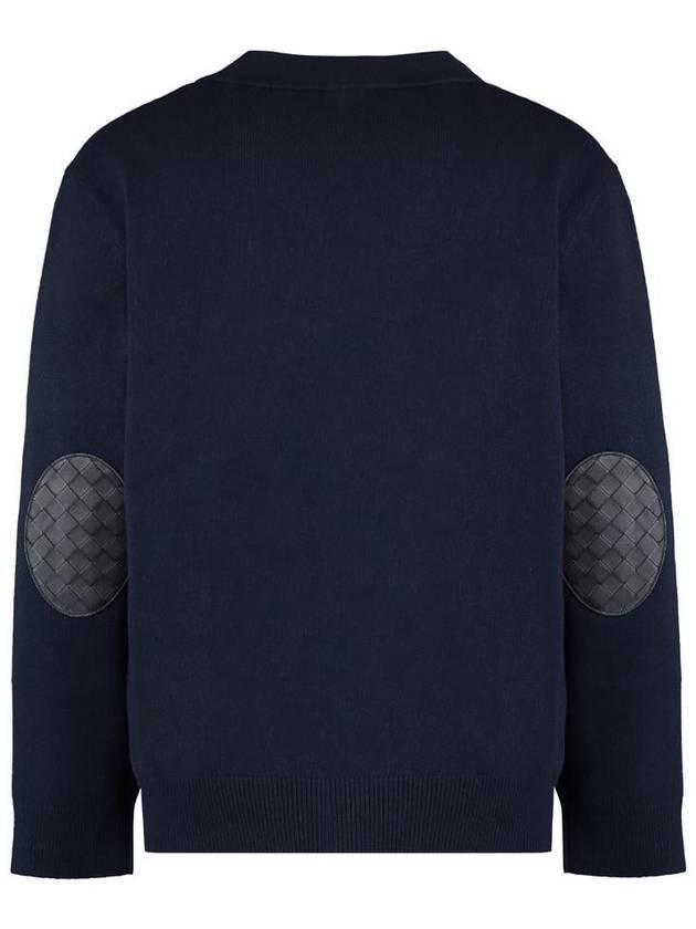 Bottega Veneta Classic Cashmere Cardigan Navy