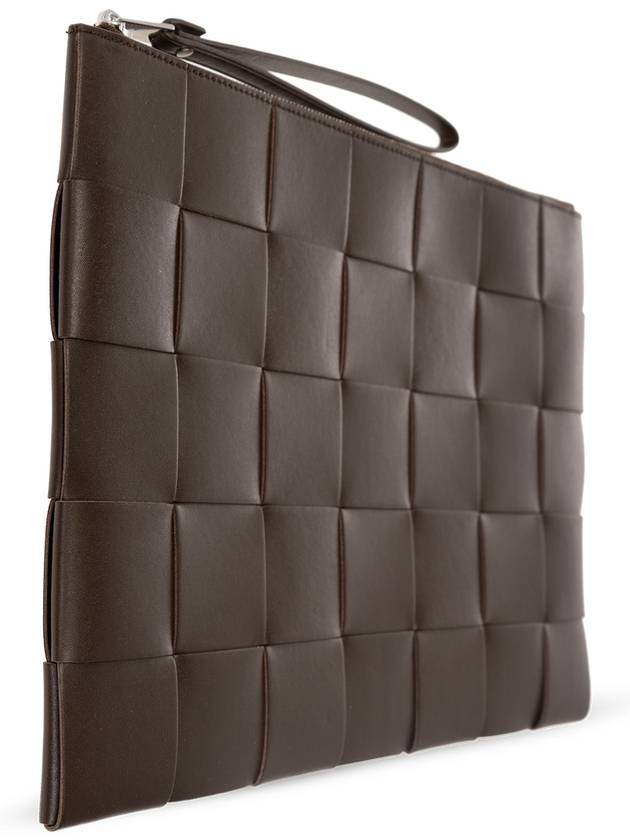 Bottega Veneta Intrecciato Weaving Strap Clutch Bag Brown