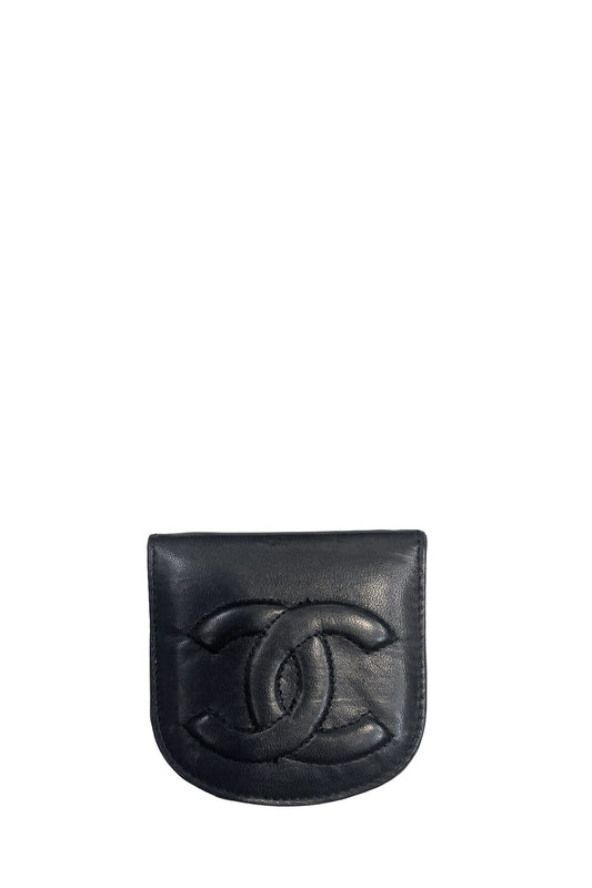 Chanel Black Calfskin Mini Wallet
