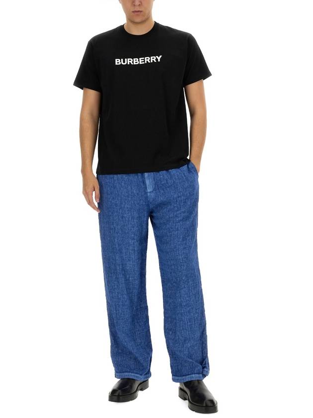 Burberry Logo Print Cotton Short Sleeve T-Shirt Black