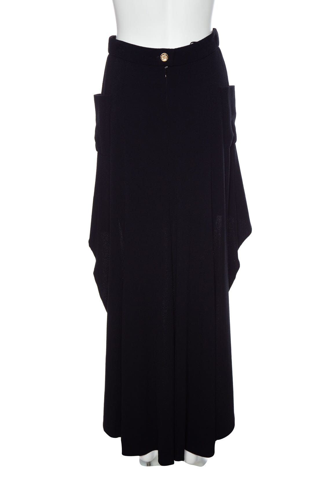 Chanel Black High Low Skirt SZ 36