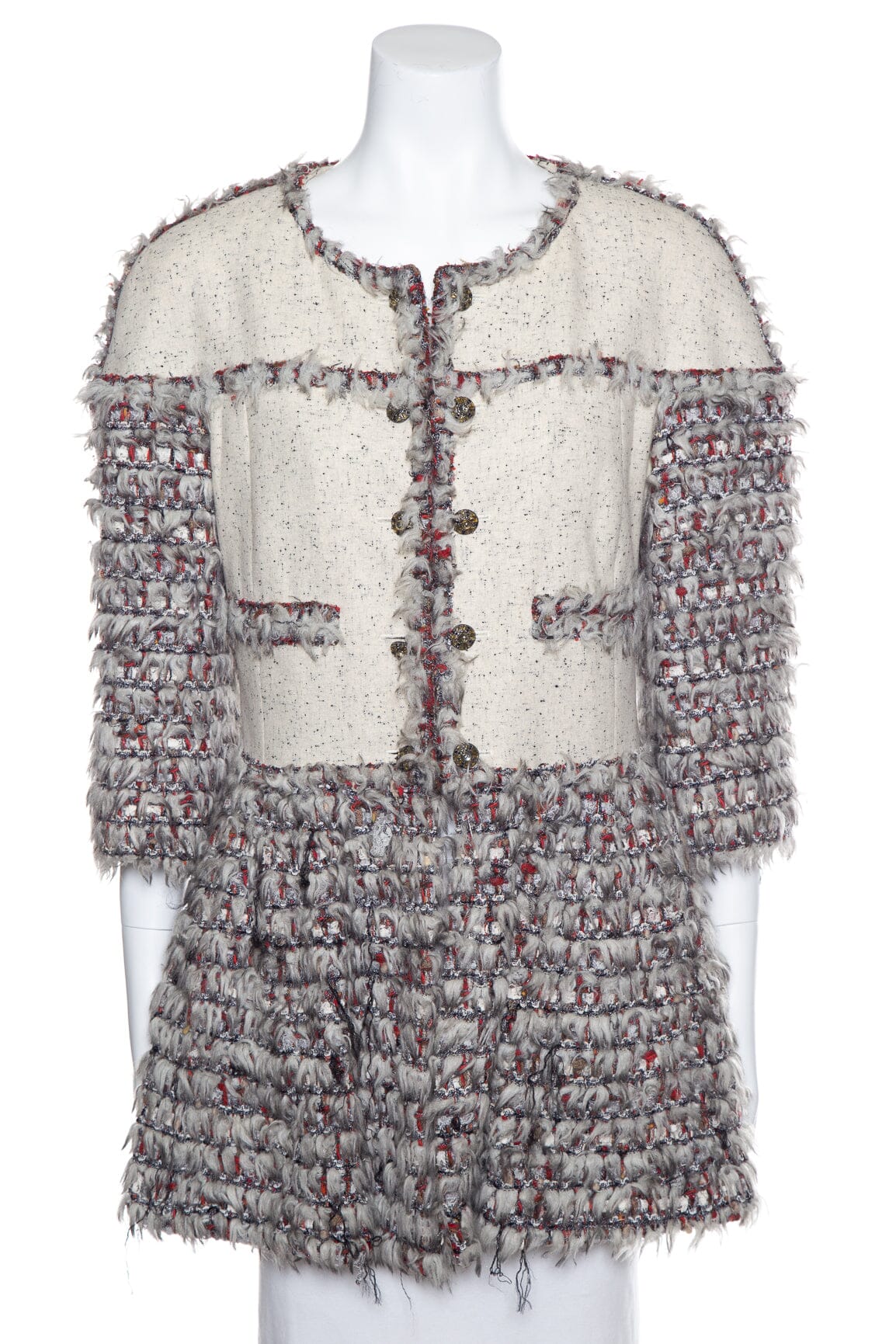 Chanel Multicolor Runway Fantasy Tweed Jacket SZ 40
