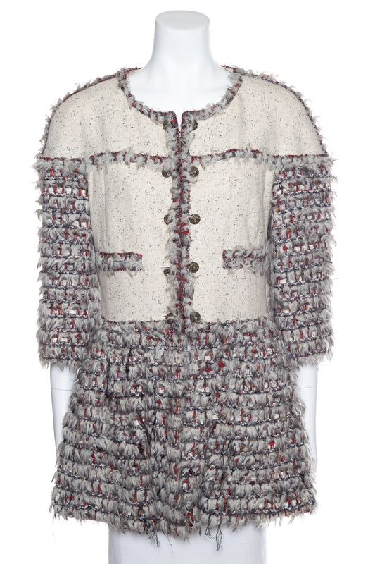 Chanel Multicolor Runway Fantasy Tweed Jacket SZ 40