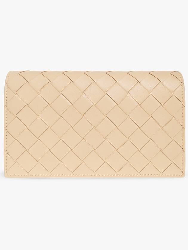 Bottega Veneta Intrecciato Chain Leather Mini Cross Bag Beige