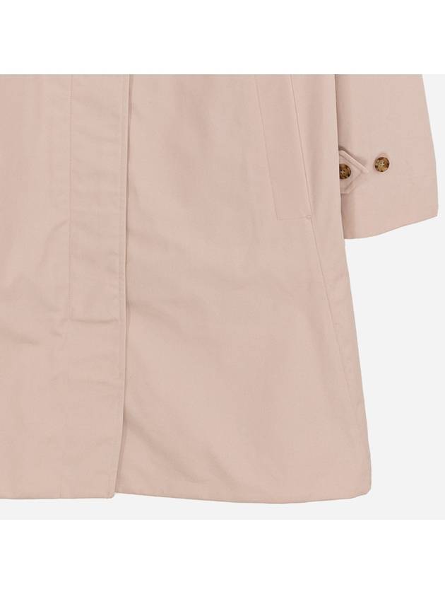 Burberry Pocket Button Gabardine Cotton Single Coat Beige
