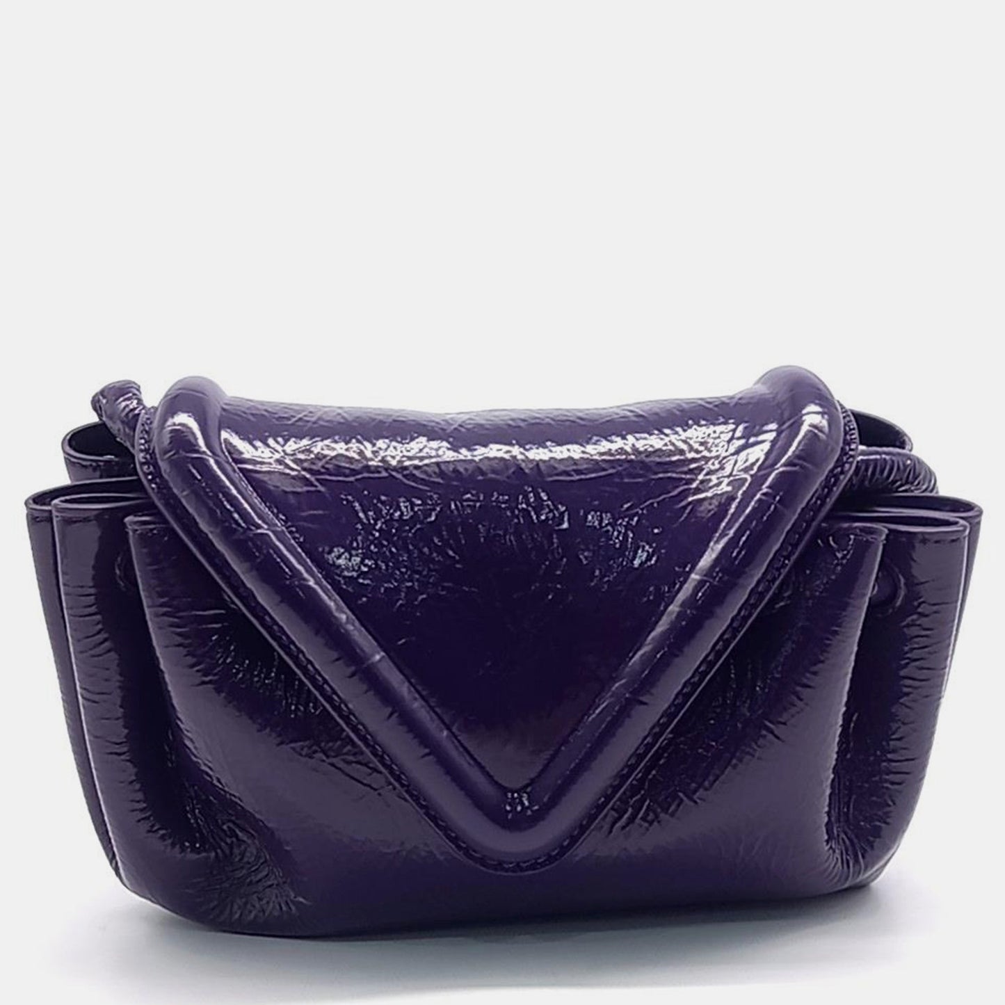 Bottega Veneta Purple Patent Leather Becco Handbag