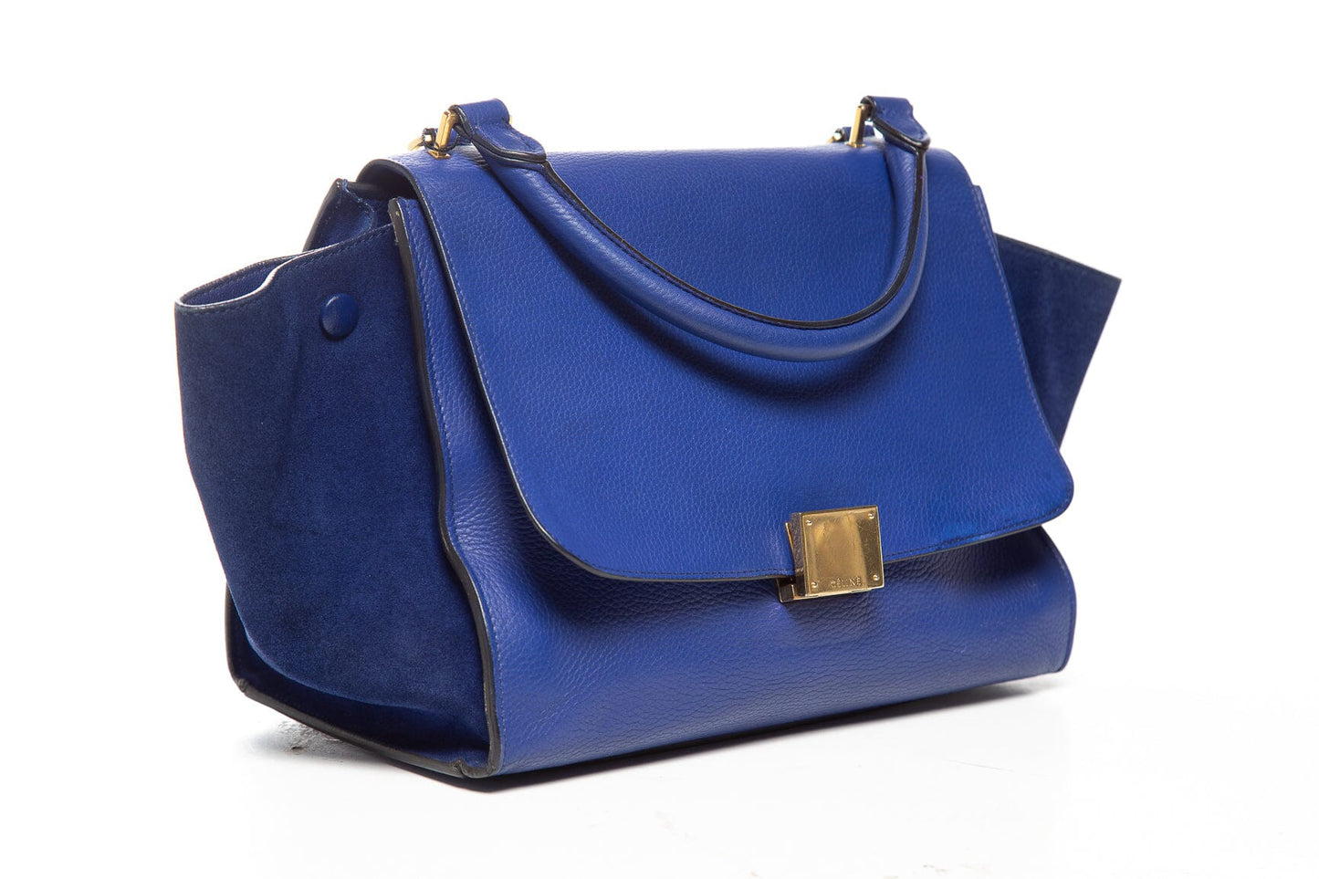 Celine Blue Leather Trapeze Handbag