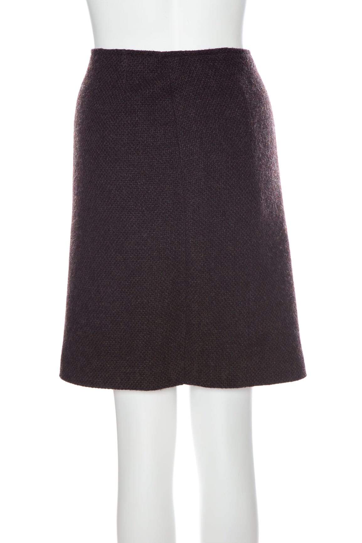 Chanel Vintage 1996 Autumn Brown Tweed Skirt SZ 42