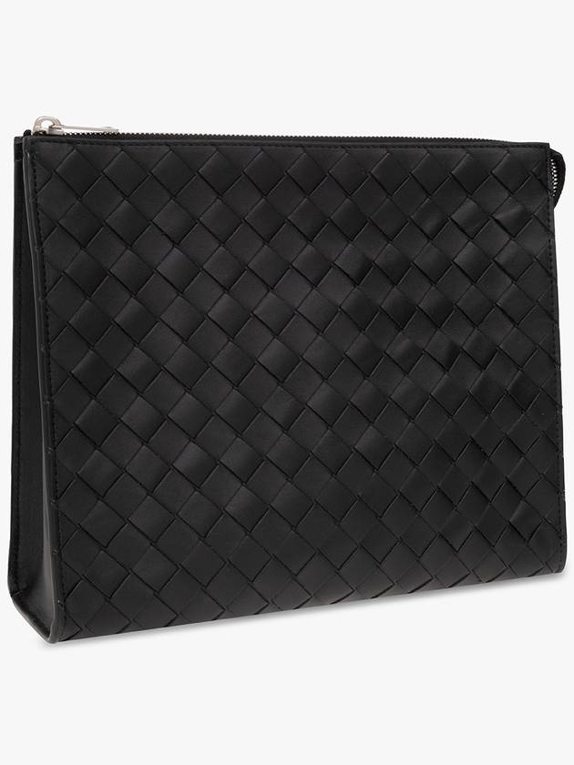 Bottega Veneta Men's Intrecciato Standing Crutch Bag Black