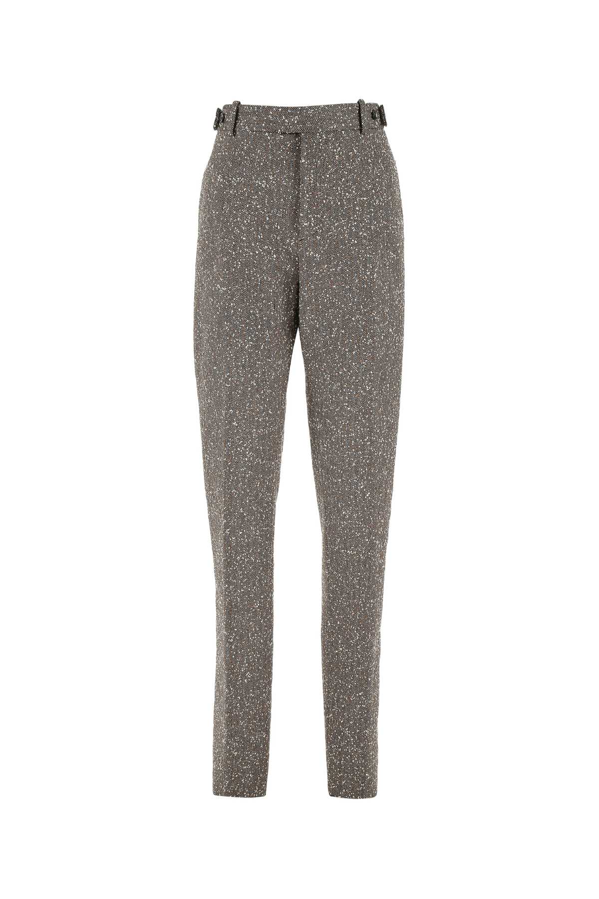 Bottega Veneta Women Embroidered Stretch Viscose Blend Pant