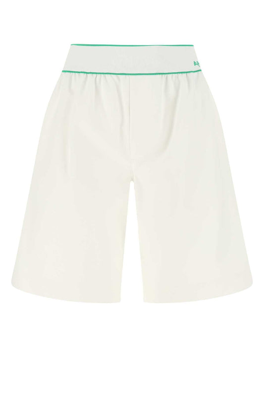 Bottega Veneta Women White Cotton Bermuda Shorts