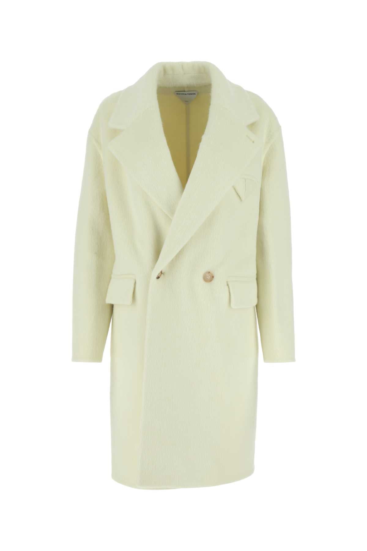 Bottega Veneta Women Ivory Wool Blend Coat