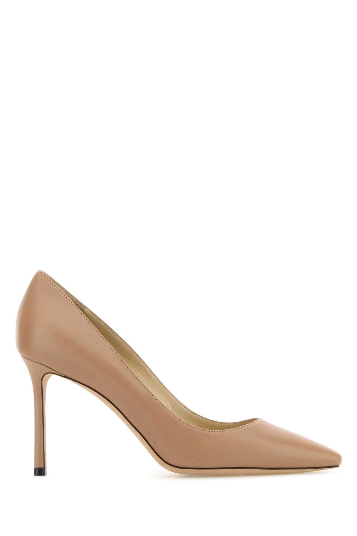 Jimmy Choo Women Antiqued Pink Leather Romy 85 Pumps