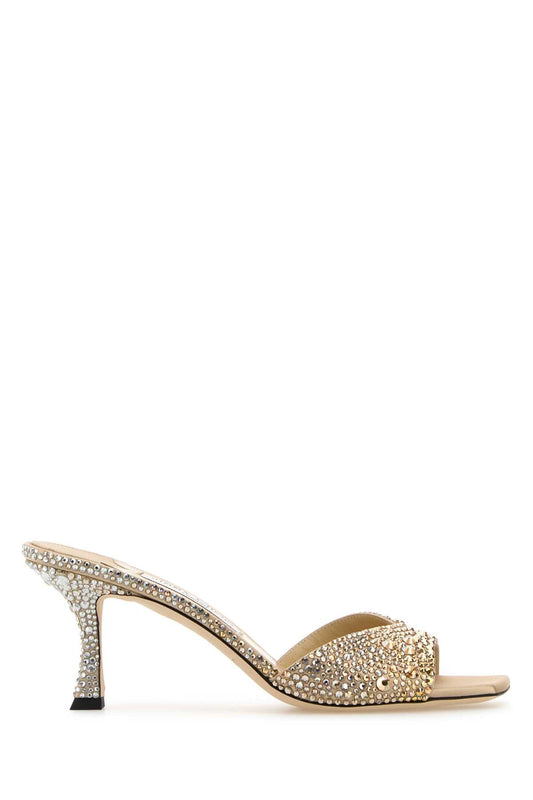 Jimmy Choo Women Embellished Satin Skye Mules