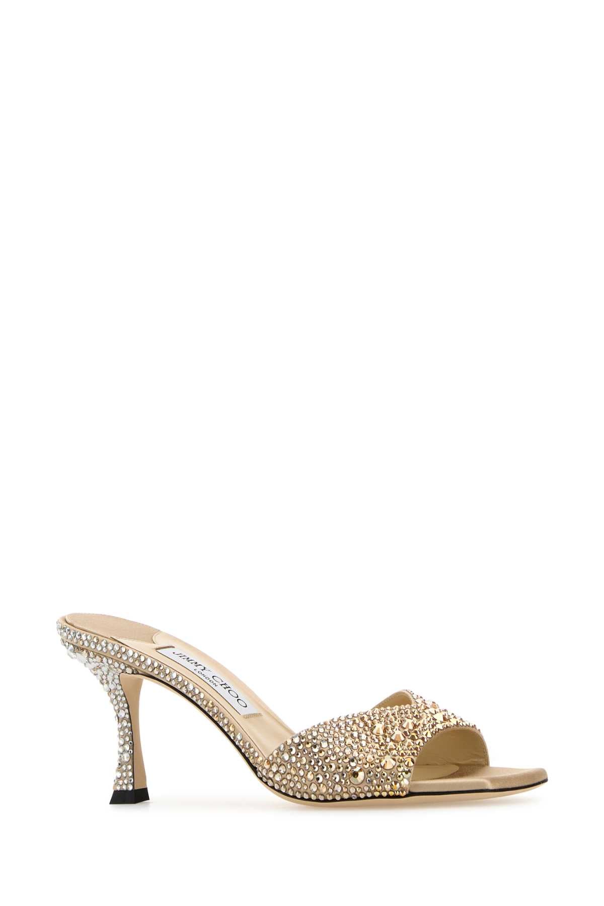 Jimmy Choo Women Embellished Satin Skye Mules
