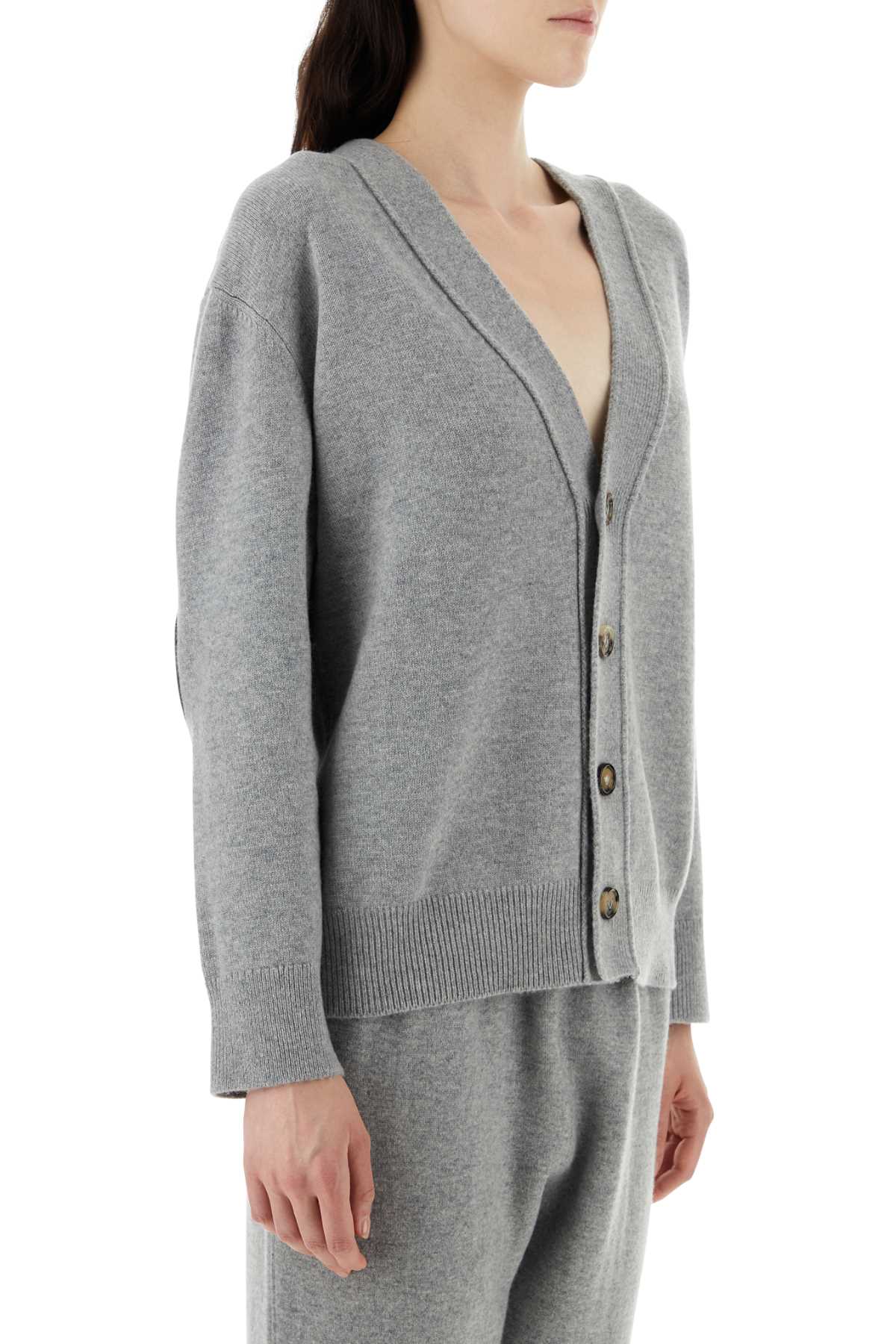 Bottega Veneta Women Grey Stretch Cashmere Blend Cardigan
