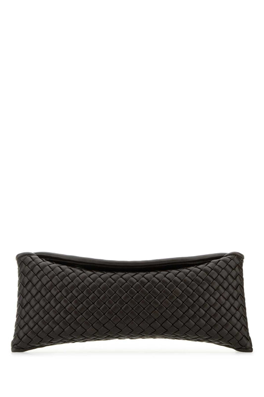 Bottega Veneta Women Chocolate Nappa Leather Cobble Clutch