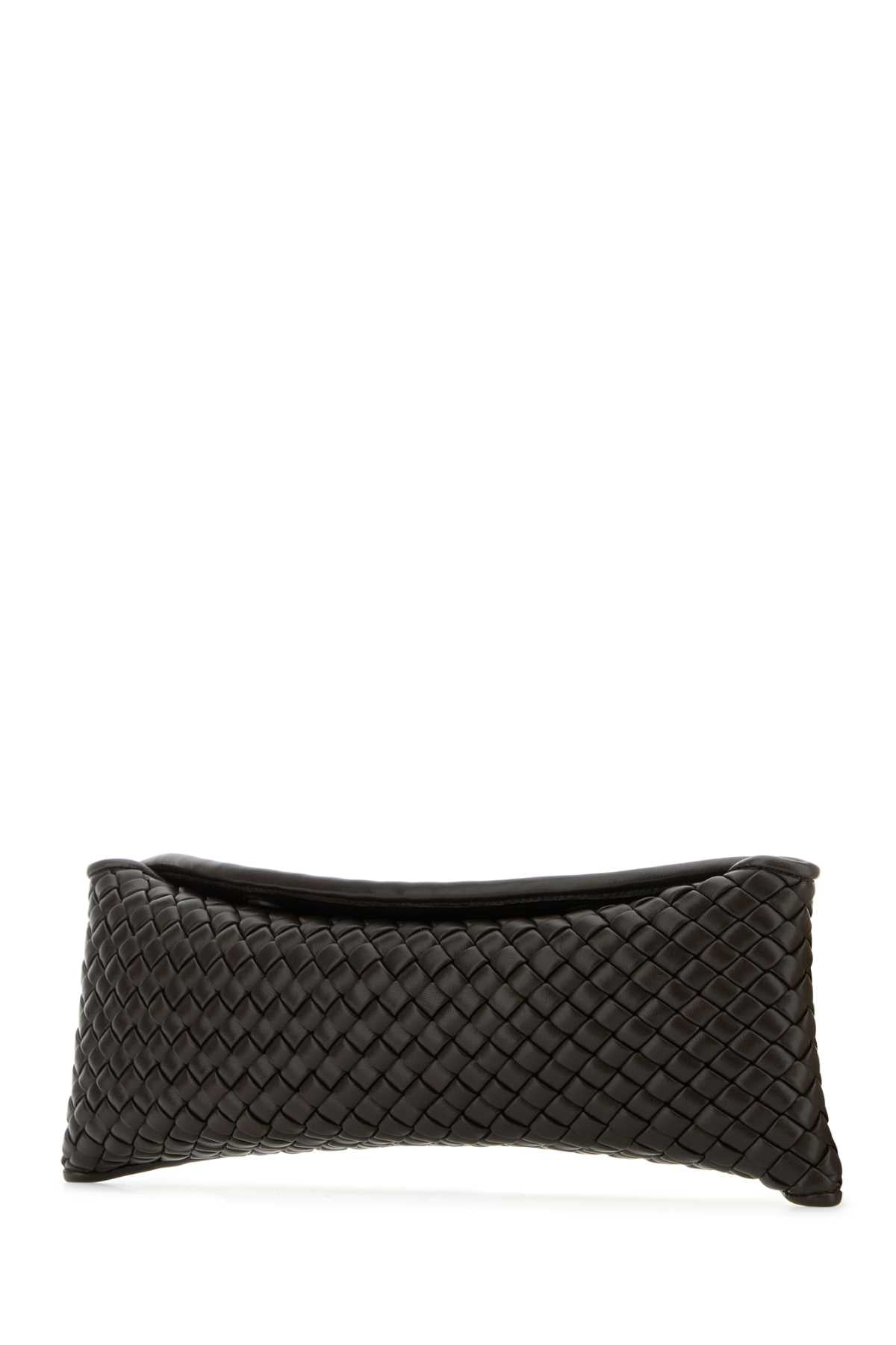 Bottega Veneta Women Chocolate Nappa Leather Cobble Clutch
