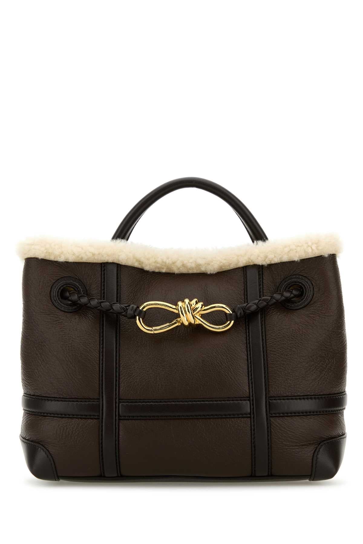 Bottega Veneta Women Brown Leather Small Andiamo Handbag