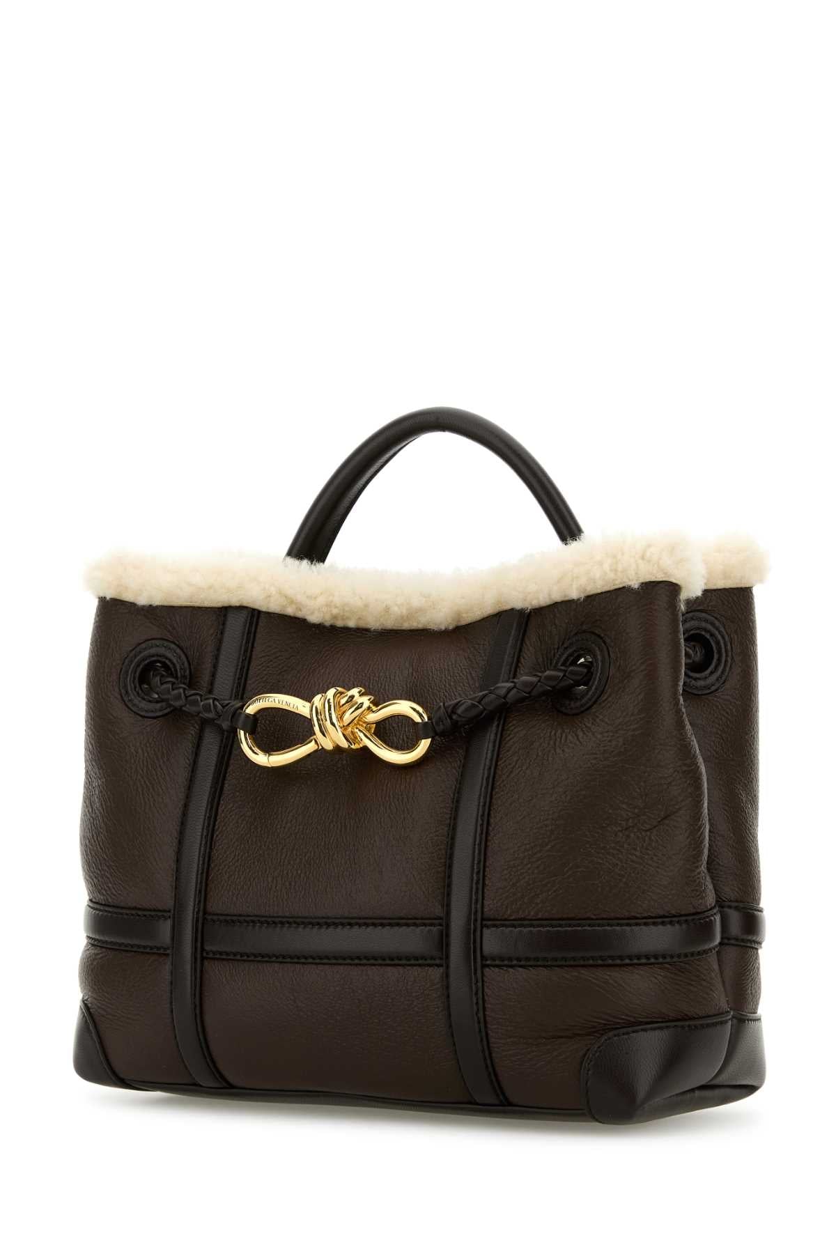 Bottega Veneta Women Brown Leather Small Andiamo Handbag