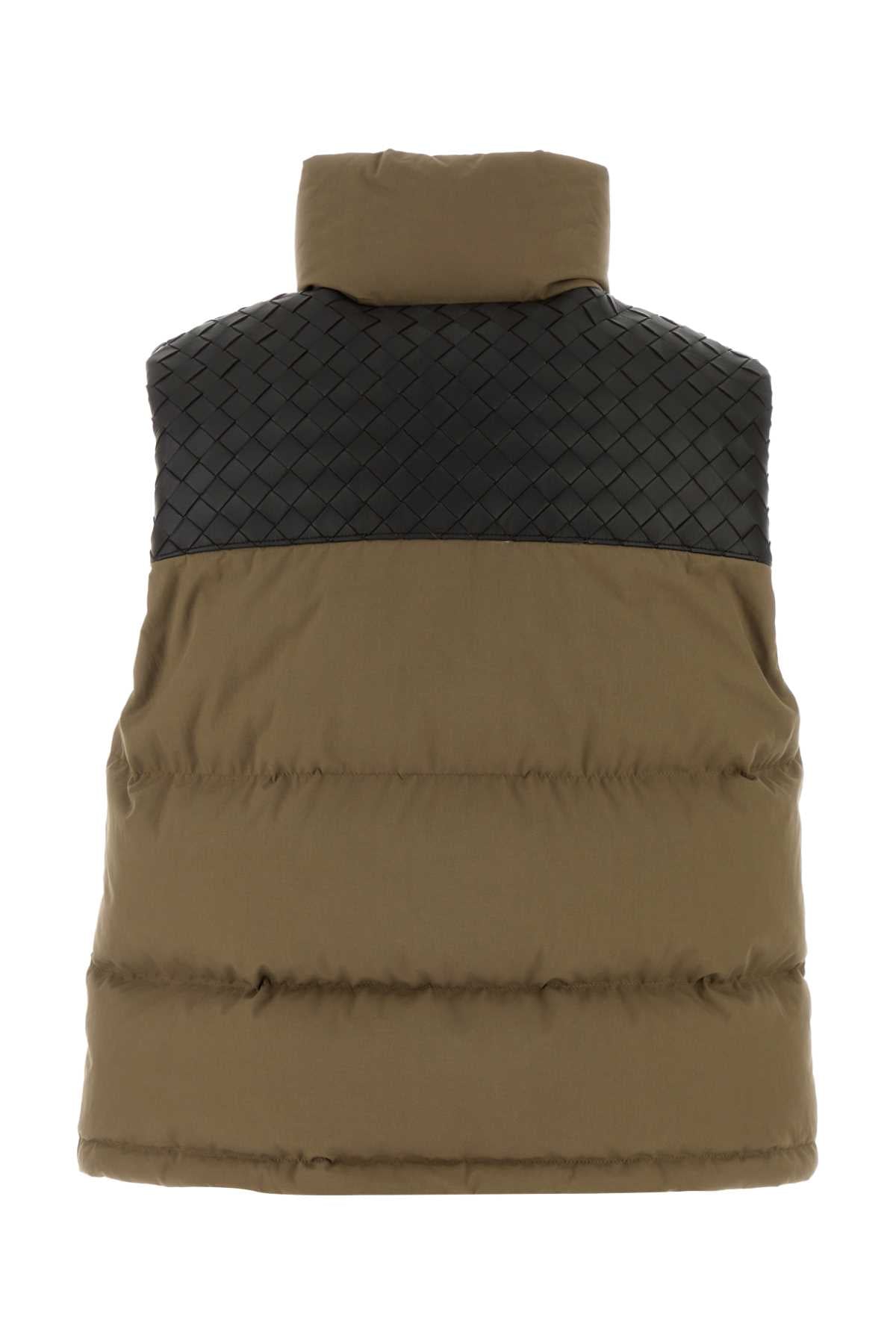 Bottega Veneta Women Khaki Cotton Padded Vest
