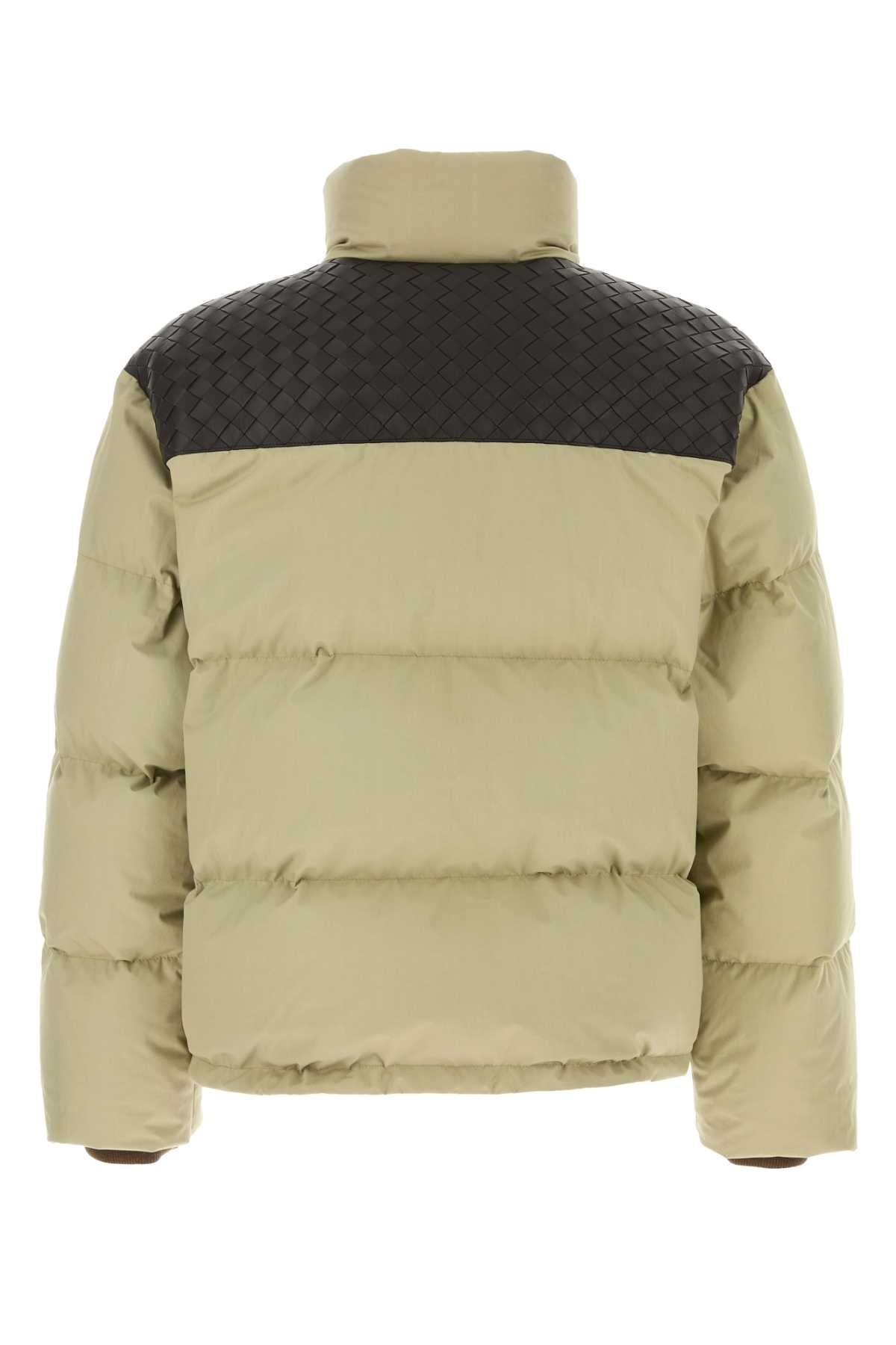 Bottega Veneta Men Beige Poplin Down Jacket
