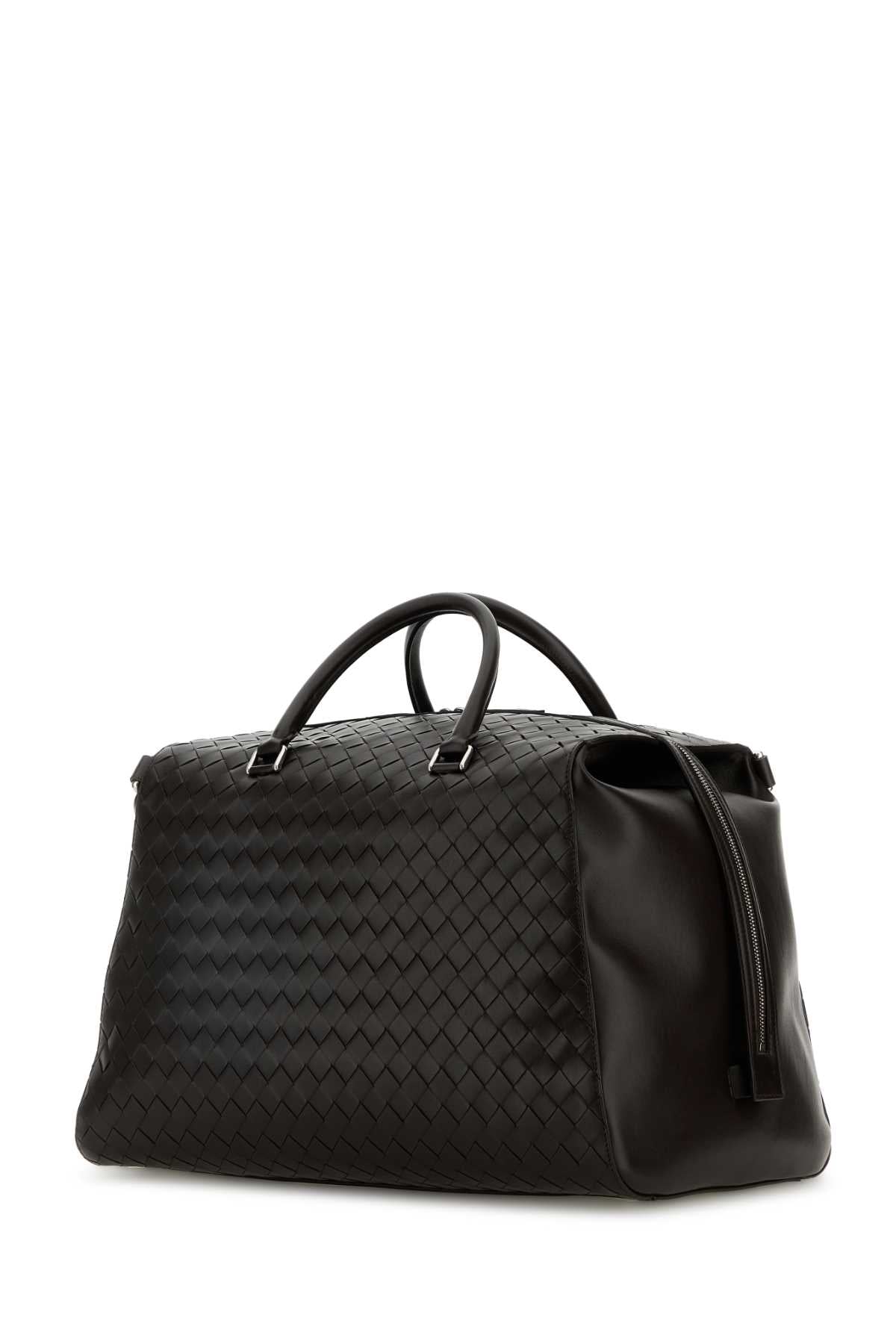 Bottega Veneta Men Dark Brown Weekender Tape Travel Bag