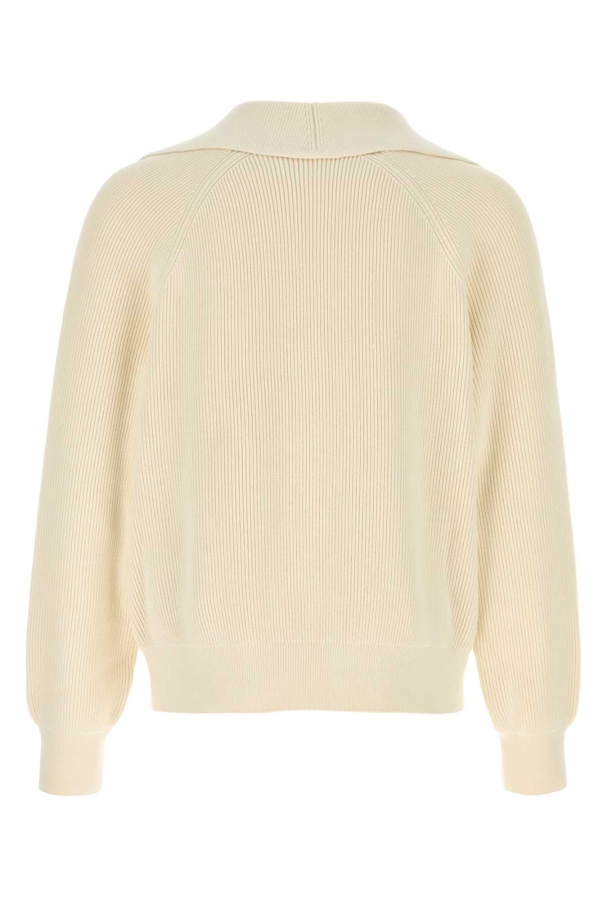 Bottega Veneta Men Cream Cotton Blend Sweater