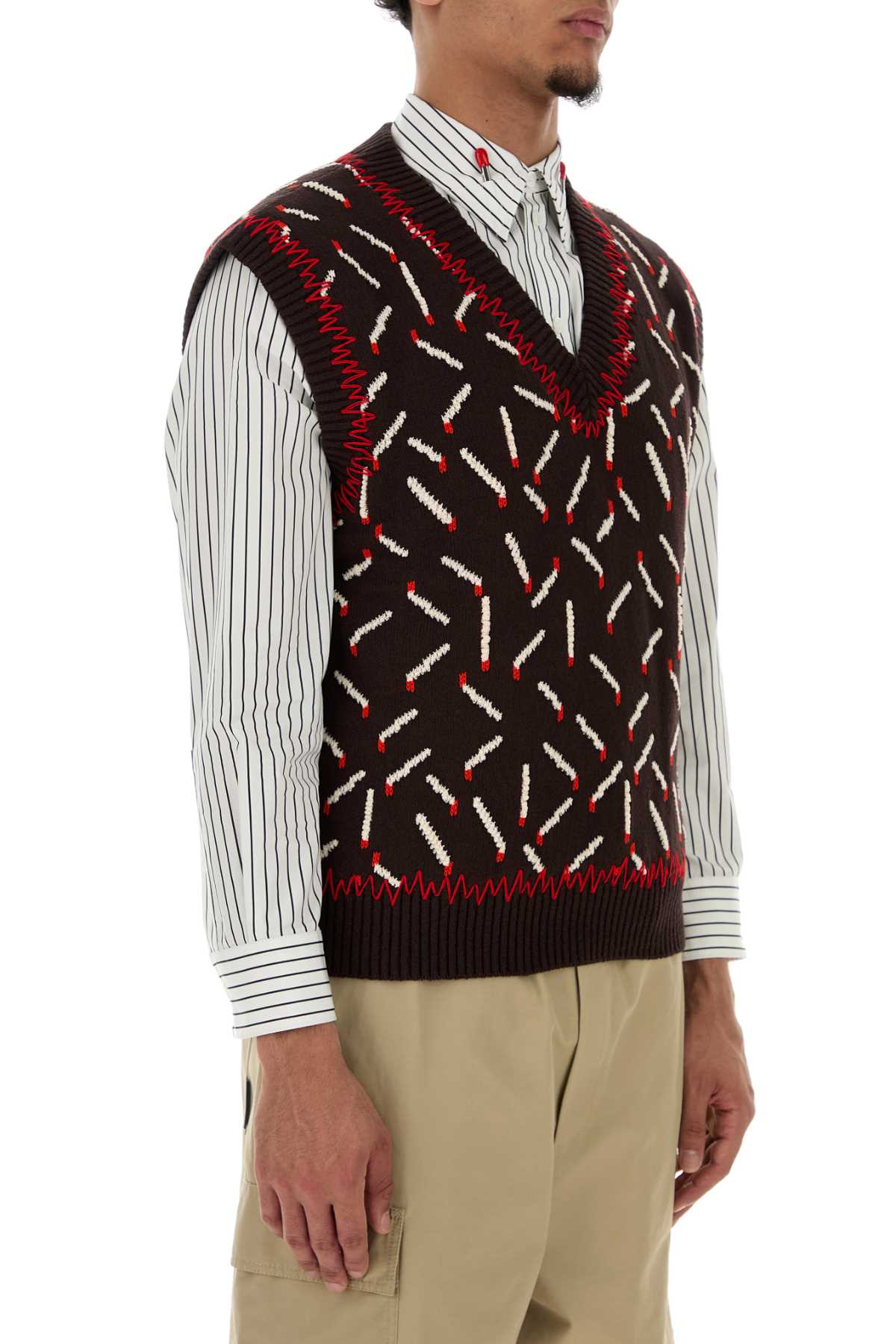 Bottega Veneta Men Embroidered Jacquard Vest