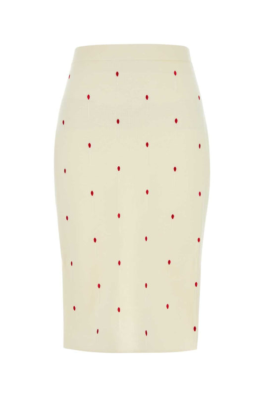 Bottega Veneta Women Embroidered Cotton Blend Skirt