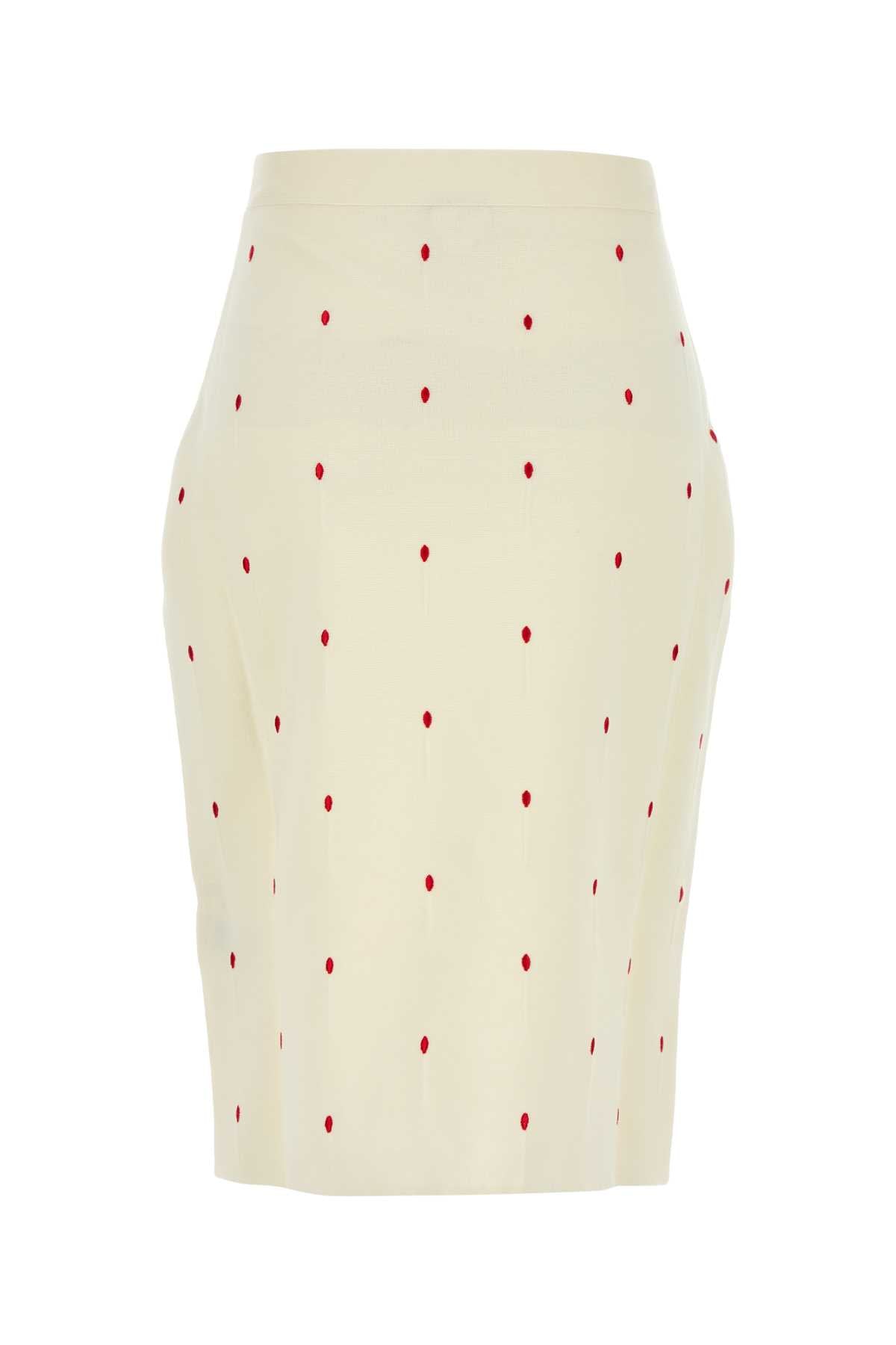 Bottega Veneta Women Embroidered Cotton Blend Skirt