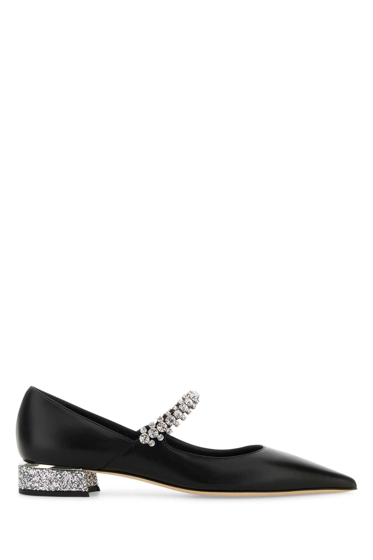 Jimmy Choo Women Black Nappa Leather Bing Ballerinas