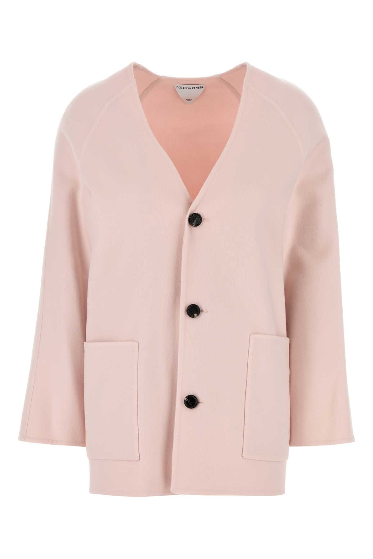 Bottega Veneta Women Pastel Pink Wool Blend Cardigan