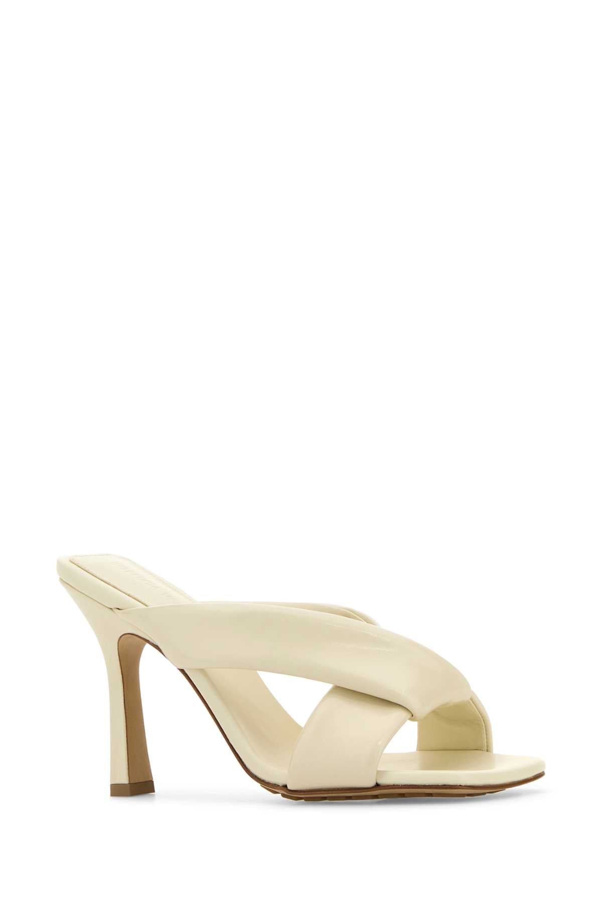 Bottega Veneta Women Ivory Leather Riva Mules