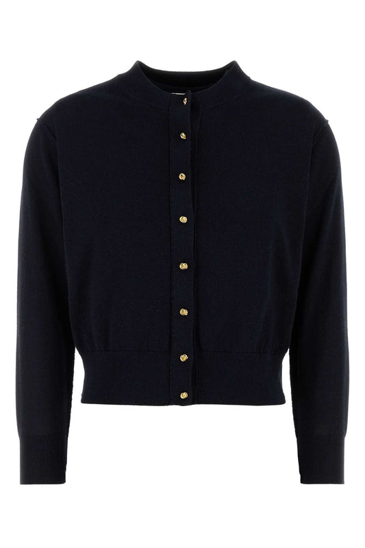 Bottega Veneta Women Midnight Blue Cotton Blend Twin-Set