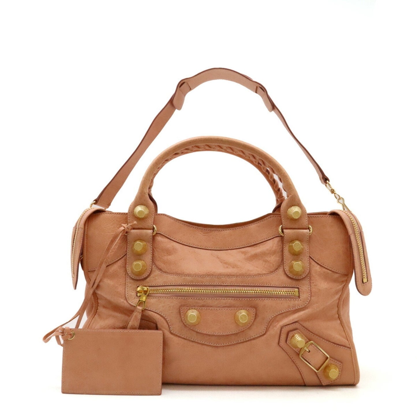 Balenciaga Sac City en cuir rose