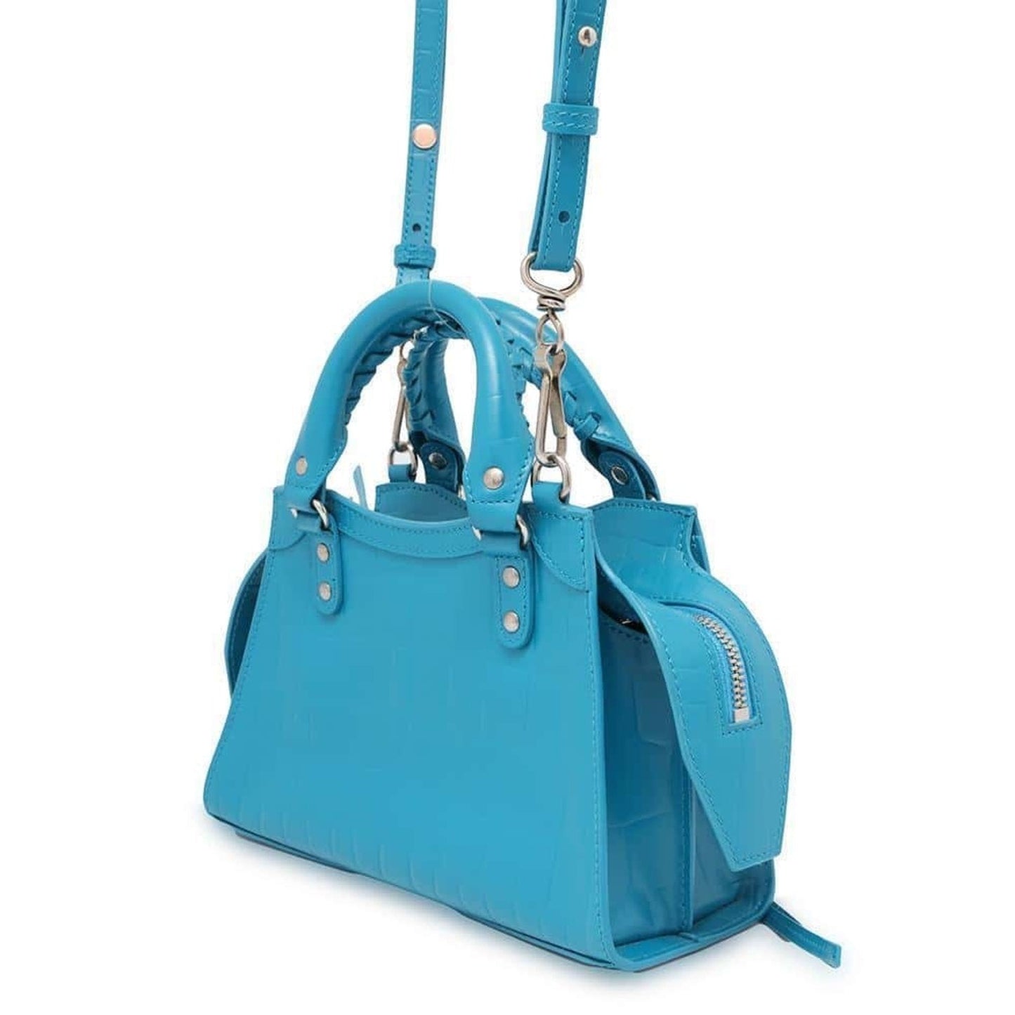 Balenciaga Sac City en cuir bleu