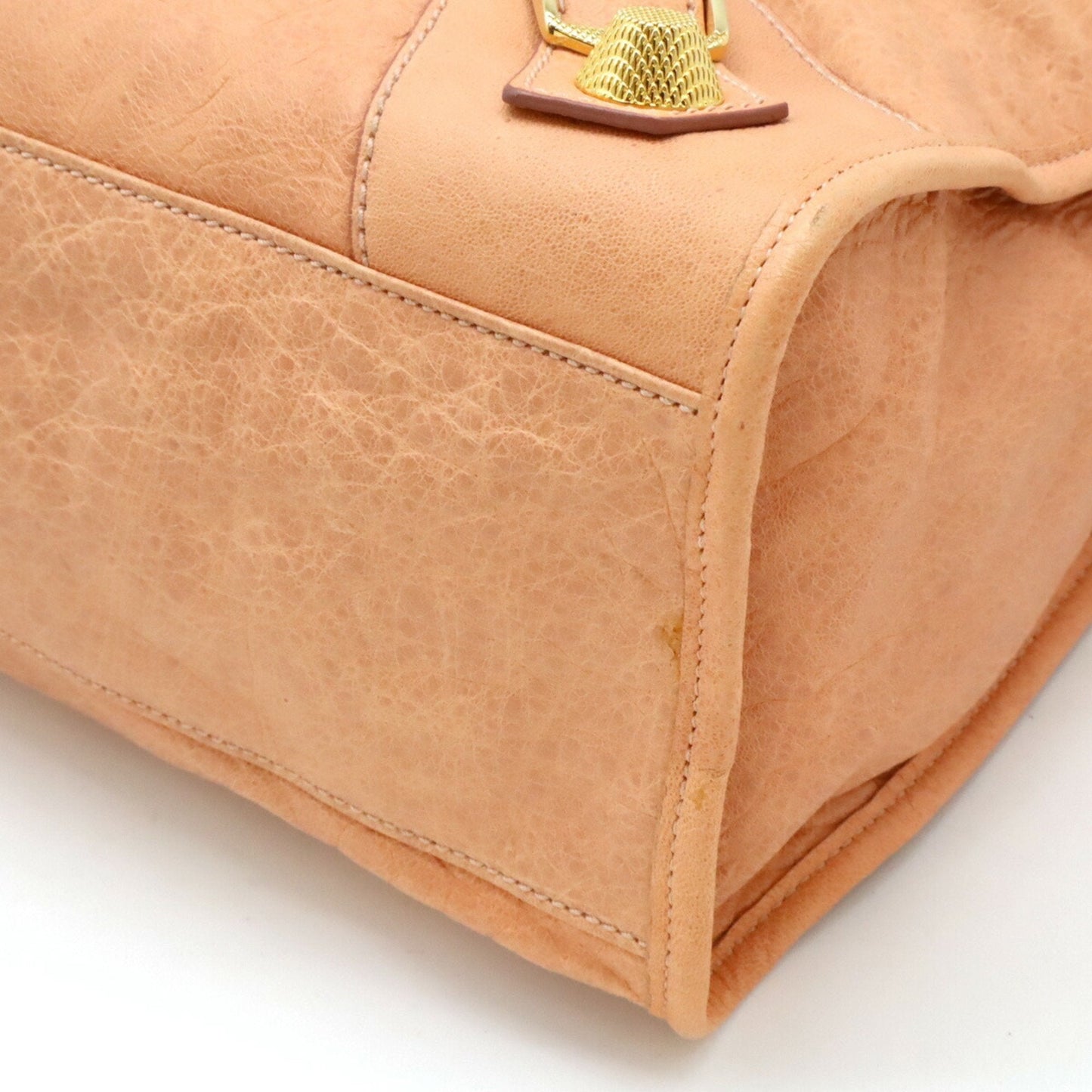 Balenciaga Sac City en cuir rose