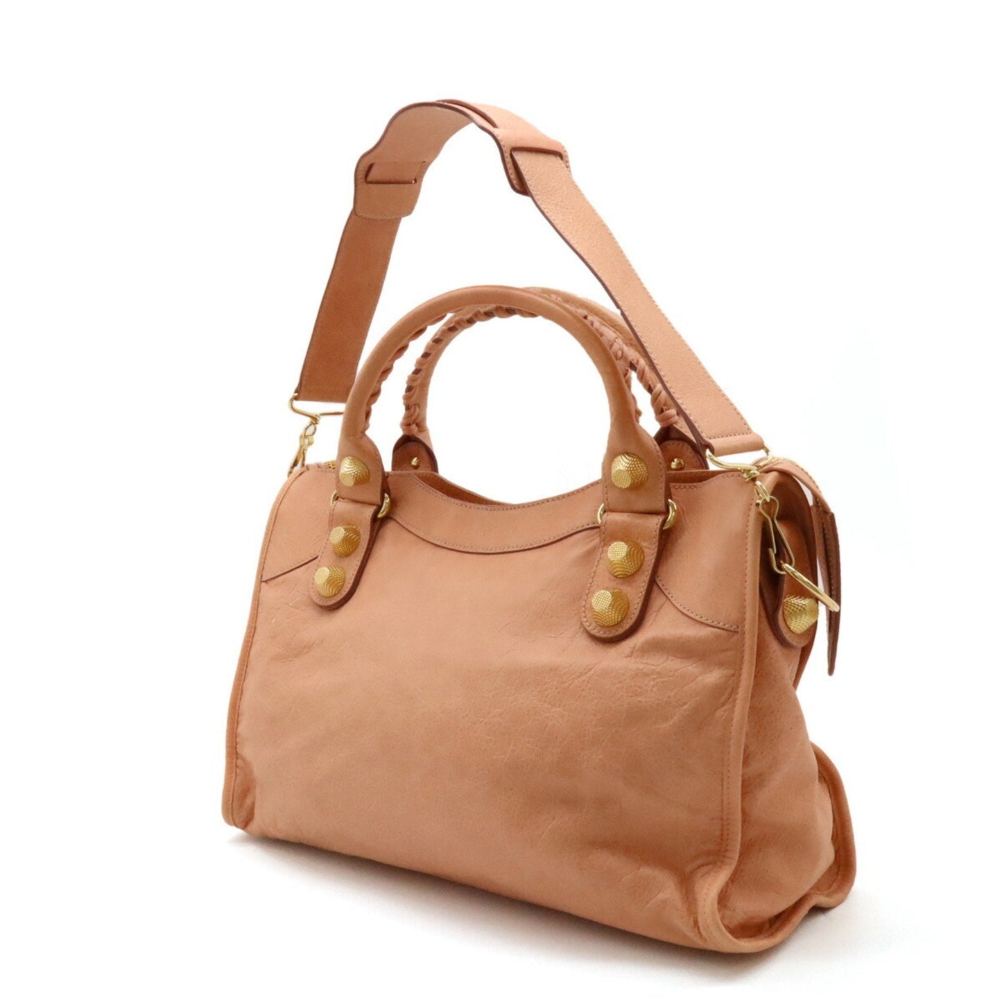 Balenciaga Sac City en cuir rose