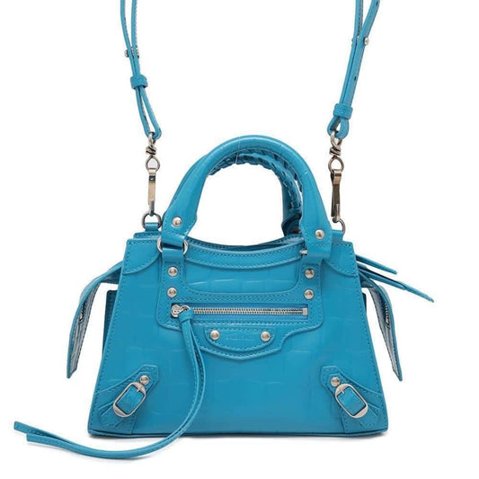 Balenciaga Sac City en cuir bleu