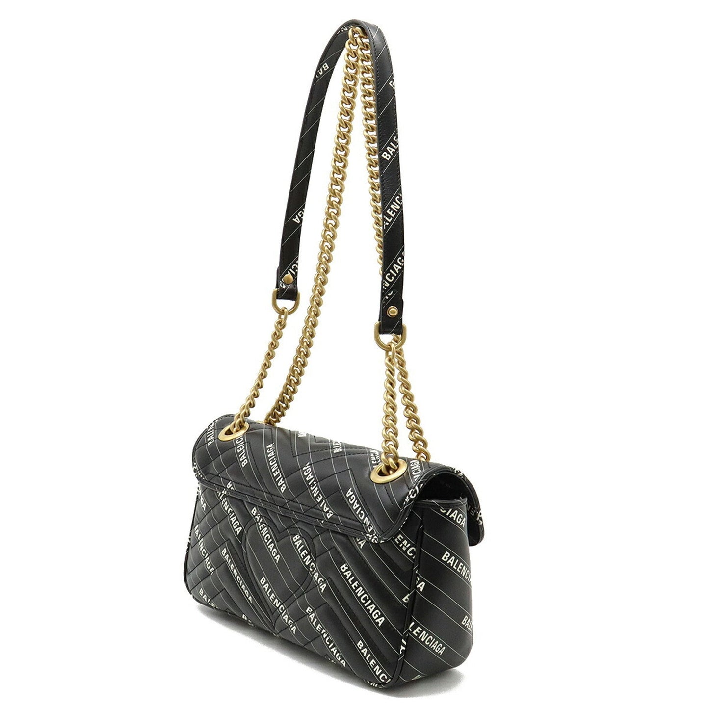 GUCCI BALENCIAGA Balenciaga Collaboration GG Marmont The Hacker Project Small Bag Shoulder Black 443497