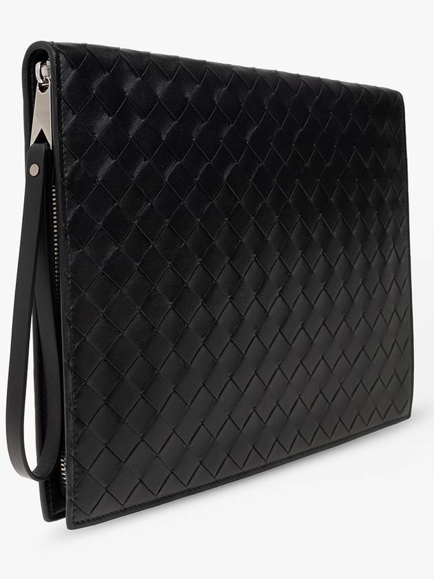Bottega Veneta Medium Intrecciato Document Case Black