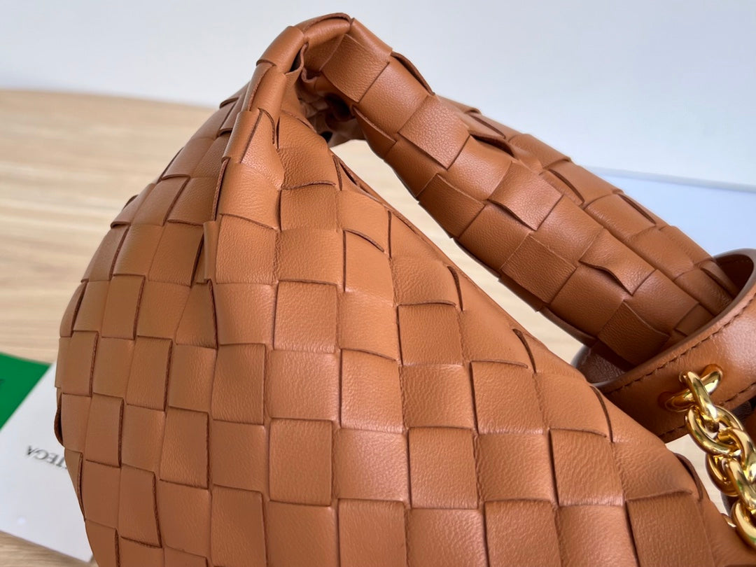 Bottega Veneta mini jodie 28 brown lambskin