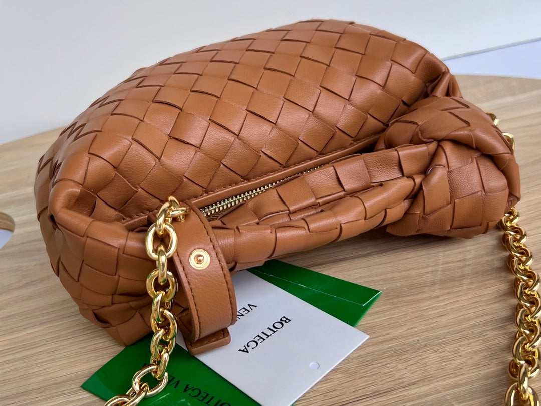 Bottega Veneta mini jodie 28 brown lambskin