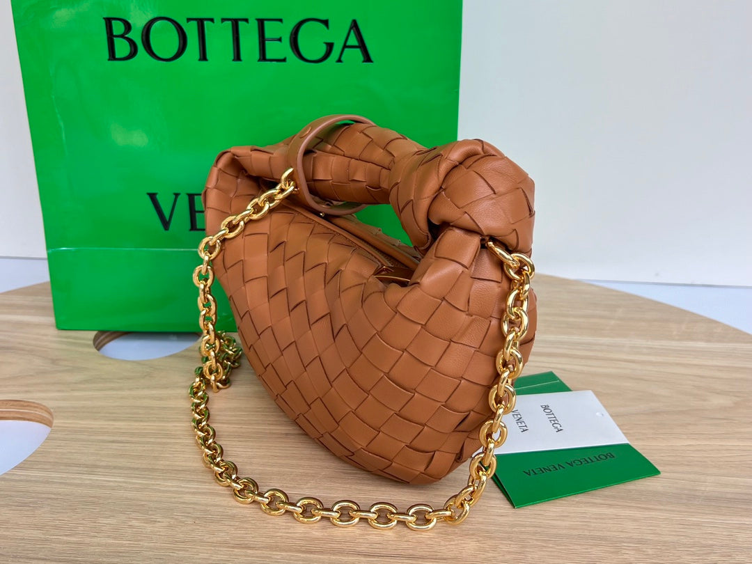 Bottega Veneta mini jodie 28 brown lambskin